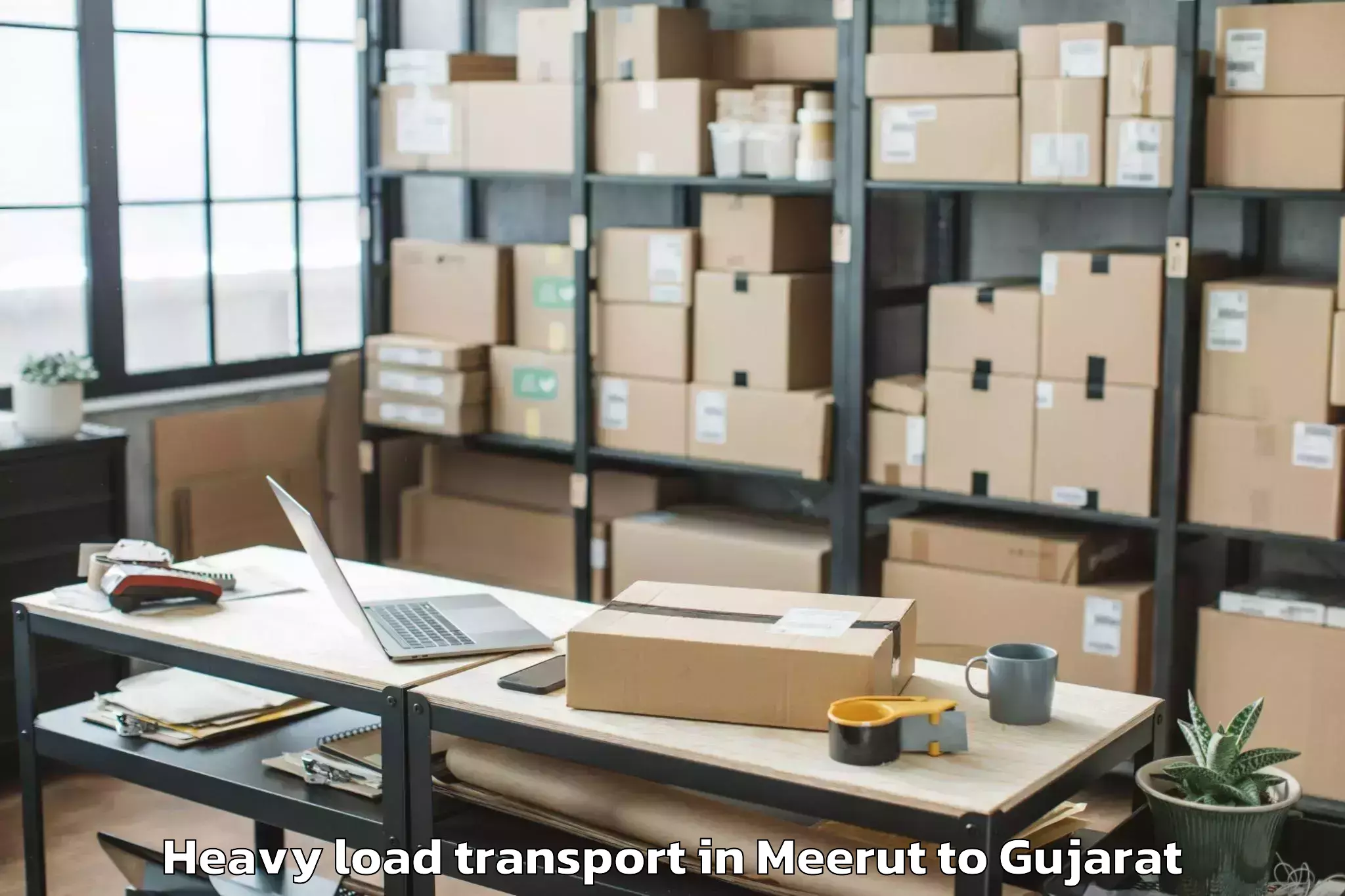 Top Meerut to Ambaji Heavy Load Transport Available